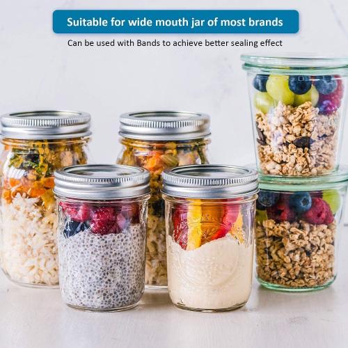 42 Pieces Regular Mouth Canning Rings, Canning Bands for Mason Jar Small Mouth, Rustproof Tinplate Metal Bands/Rings for Mason Jar (Silver 70mm)