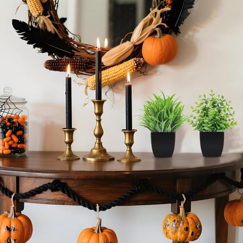 Der Rose 2 Pack Fake Plants Small Artificial Potted Plants Faux Plants Black Bathroom Accessories for Home Office Desk Bathroom Decor Indoor