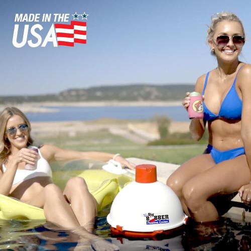 The Big Bobber Floating Cooler, Outdoors Floating Ice Chest, Portable Drifter Cooler, Keeps Beverage Cold