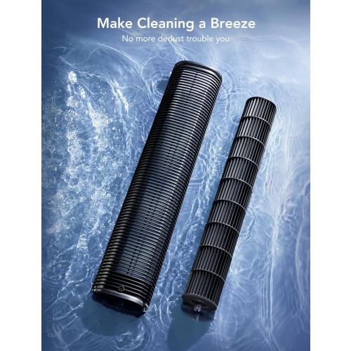 GoveeLife 42 in. Tower Fan, 150 Deg Oscillation, 5 Modes 12 Speeds, Black