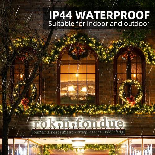 Dailyart Fairy Lights Plug in 500 Led with Remote 42Ft String Light with Timer Waterproof Lights for Bedroom Wreath Party Window Wedding Decoration Warm White Green Wire