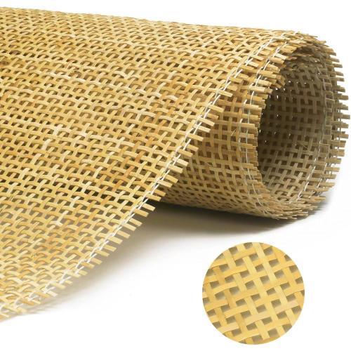 Size 24 Width Natural Cane Webbing 5 Feet, Rattan Webbing for Caning Project, Square Rattan Cane for Furniture Chair Cabinet Ceiling Door Sofa Beds