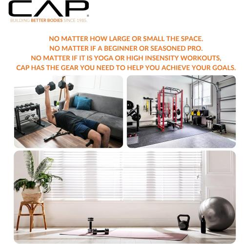 CAP Barbell Coated Hex Dumbbell Weight - Single | 10-120 lbs | Multiple Options