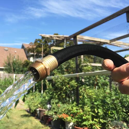 Flexon 5/8 x 100Ft Premium Rubber Garden Hose – Heavy-Duty, Commercial-Grade, All-Weather Flexibility, High Burst Strength, Crush-Proof Couplings, Kink-Resistant, Ideal for Landscaping and Job Sites