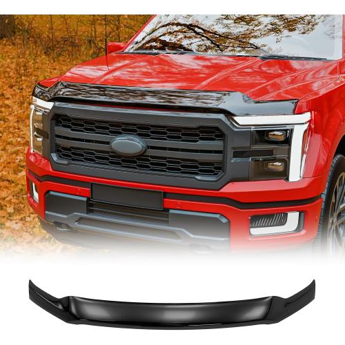 Hood Protector Compatible with 2021-2025 2026 Ford F150 XL/STX/XLT/Lariat Hood Shield ABS Plastic Bug Deflector Bug Guard for 2024 F-150 Accessorie (Glossy Black)