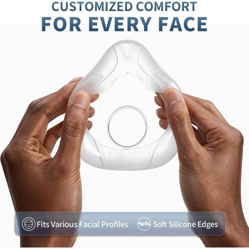 2 Packs Replacement Cushion Compatible with ResMed AirFit F20 Large, F20 Full Face CPAP Mask Cushion Supplies, Covers Nose and Mouth (2)