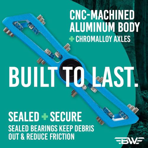 Berm Platform Bike Pedals - Lightweight Aluminum Flat Pedals for MTB and BMX