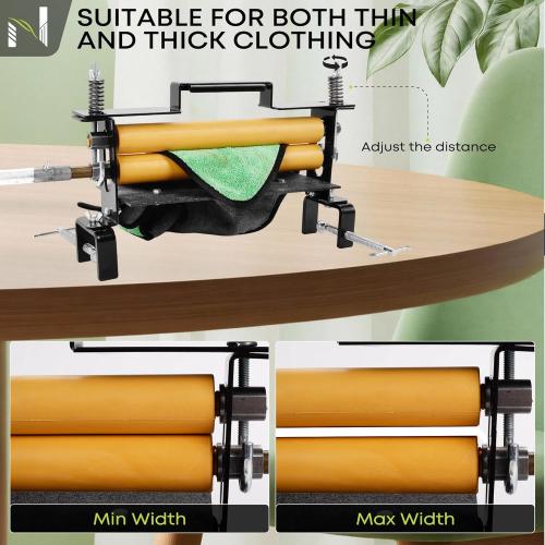 Heavy Duty Clothes Wringer, Hand Crank Laundry Wringer for Efficient Water Extraction, Perfect for Towels, Chamois, Sponges & Portable Washing Machines