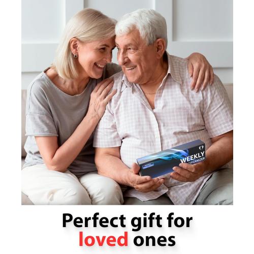 Weekly Pill Organizer 1 time a Day – Pill Box 7 Day with Enhanced Waterproof Seal, Large compartments Hold Big Vitamins & Supplements, Upgraded Locking lids, for Home & Travel use, Durable Hard case