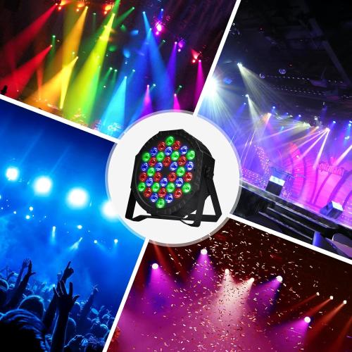 Stage Lights Dj Lights for Parties Led Stage Lights Sound Activated Portable Party Lights Par Lights 36 Led RGB Remote Control Disco Lights Uplights for Indoor Events Bar Birthday Wedding Outdoor