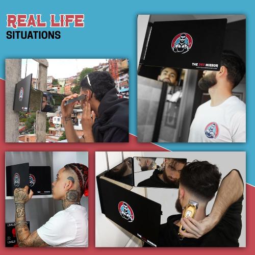 The 360 Mirror - 3 Way Mirror for Self Hair Cutting - Adjustable Trifold Barber Miror to Cut Your Own Hair - Tri Fold Self Haircut System for Men and Women Braiding - Three Sided Miror for Haircuts‼️light dirt and good condition‼️