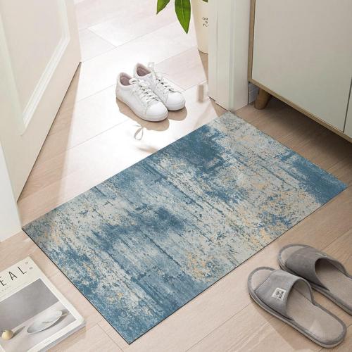 Ultra Thin Door Mat Indoor Entrance, 1/10 in Thin Door Mats for Inside Entry, Non-Slip Rubber Backing Washable Doormat, Fade Resistant, Absorbent, Low Profile Dirt Trapper, 30X17,Distressed