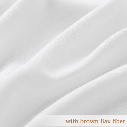 White Pinch Pleated Linen Curtains 96 Inches Long 2 Panels for Living Room Bedroom Cotton Light Filtering Semi Sheer 96 Inch Curtains Ceiling Floor Off White Pinch Pleat Drape with Hooks for Track