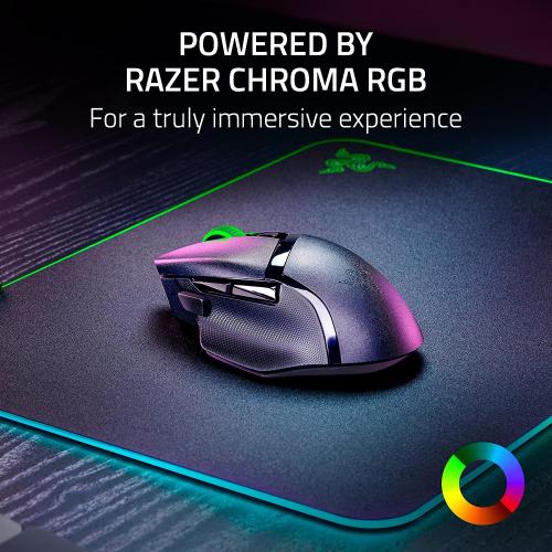 Razer Basilisk V3 X HyperSpeed Customizable Wireless Gaming Mouse: Mechanical Switches Gen-2-5G Advanced 18K Optical Sensor - Chroma RGB - 9 Programmable Controls - 285 Hr Battery - Classic Black