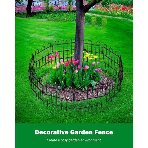 Pack of 25 Size 16.7x26.25 MOOACE Animal Barrier Fence 25 Pack, 16.7 in(H) X 26.25 ft(L), No Dig Decorative Garden Fence, Rustproof Metal Dog Rabbit Blocker Fencing, Small Fence Border for Outdoor Yard