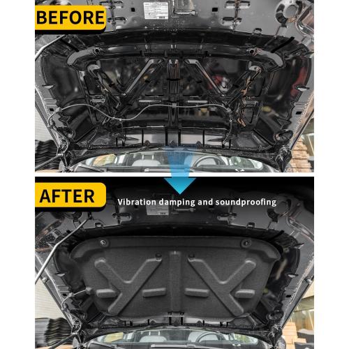 Soundproof Mat Compatible with 2022-2025 Ford Maverick Engine Hood Heat Insulation Shield Sound Protective Pad Sound Proof Foam Insulation for 2024 Maverick Accessories (PET Felt)