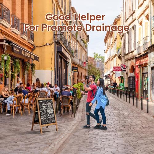 40x20 Brown Frame A Frame Chalkboard Sign, 40x20 Extra Large Sidewalk Chalk Board, Wooden Standing ChalkBoards Set with Markers, Double-Sided Magnetic Blackboard for Cafés, Weddings, Party Guide, Brown