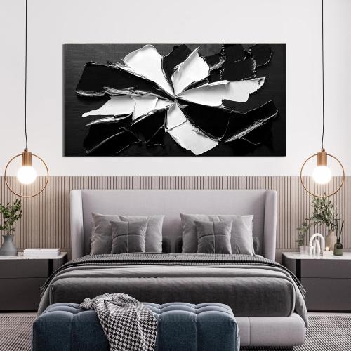 Abstract Wall Art Decoration Modern Wall Art Pictures for Living Room Abstract Canvas Art Wall Decor Minimalist Black and White Wall Art Prints Flowers Artwork for Walls Office Home Decor 20X40