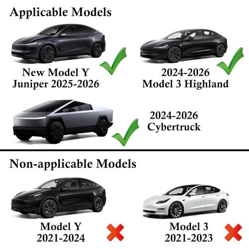 Leiakendi Glove Box USB Hub for Tesla 2024-26 Model 3 Highland, Cybertruck and Model Y Juniper 2025-26, 4-in-1 Glovebox Docking Station Accessories for Dashcam Flash Drive Data Transferring Game Music
