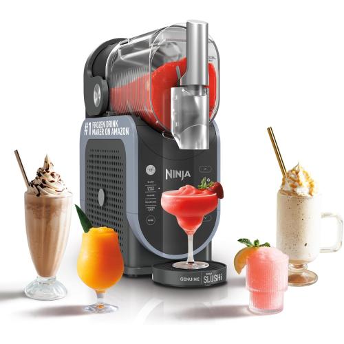 Ninja SLUSHi with RapidChill Technology, 88 oz. Frozen Drink & Slushie Machine, 5 Preset Programs, Margaritas, Frappés, and More, Premium Accents, Black, FS301