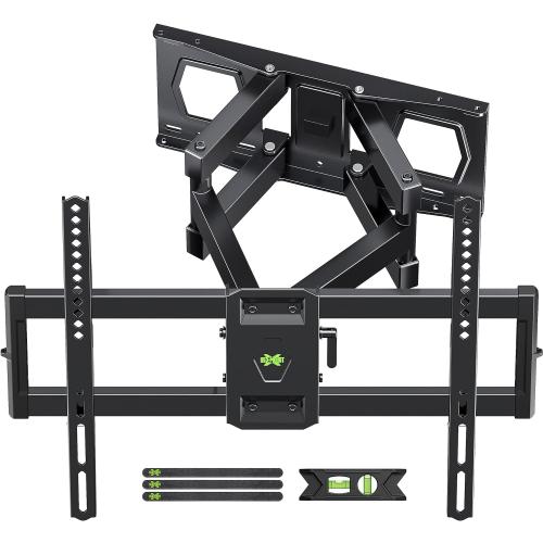 Full Motion TV Wall Mount for Most 37-84 Flat Screen TV, Swivel or Tilt TV Wall Bracket with Dual Articulating Arms, for 12-16 Wood Studs, Max VESA 600x400mm, Load 120 lbs by USX MOUNT
