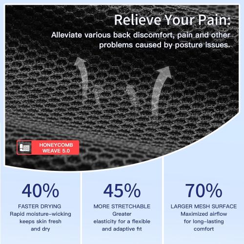 MEDIUM Posture Corrector for Women & Men, Back Brace Straightener with Adjustable Support, Relief for Neck/Shoulder/Back Pain, Scoliosis & Hunchback Correction, Breathable Mesh Design