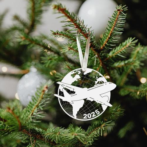 Airplane Ornament - Pilot Gifts for Men - Airplane Ornaments for Christmas Tree, Plane Aviation Ornaments - Travel Gifts for Travelers, Airplane Lovers, Flight Attendant - Acrylic Ornament
