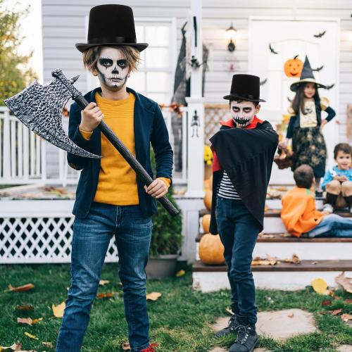 3 Pack Black Felt Top Hats for Kids, Funny Party Hat, Tall Victorian Tuxedo Costume Hats, Dress Up Hat, Coachman Hats for Cosplay, Stage Performance