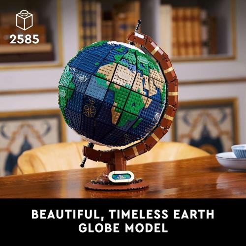 LEGO Ideas The Globe Building Set, Build and Display Model for Adults, Home Decor Gift for People with a Passion for Travel, Geography and Arts, 21332