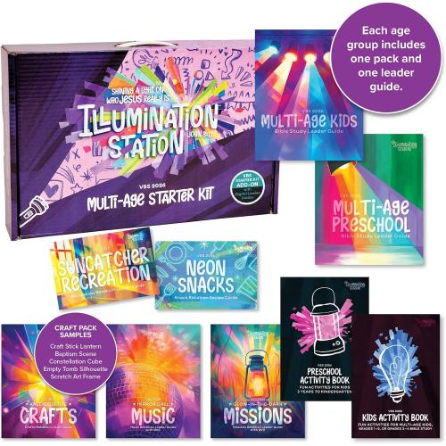 Lifeway Kids VBS 2026 Illumination Station Multi-Age Starter Kit with Digital Leader Guides Add-on