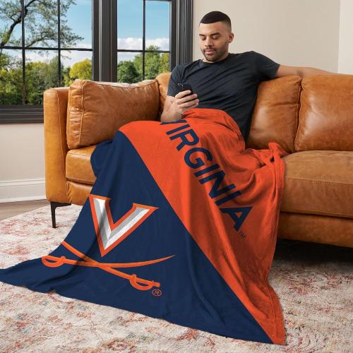 Northwest NCAA Silk Touch Throw Blanket, Ultra Soft Plush Polyester, Lightweight Warm Decorative Fan Gift, 46 x 60 in