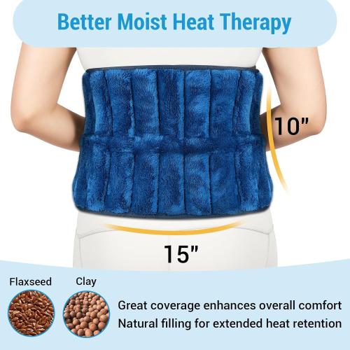 Comfytemp Microwave Heating Pad for Back Pain Relief, FSA Eligible HSA, 2.5LB Wearables Microwavable Heating Pads, Moist Heat Therapy for Sciatica, Waist Coccyx, Warm Compress Recovery Get Well Gift