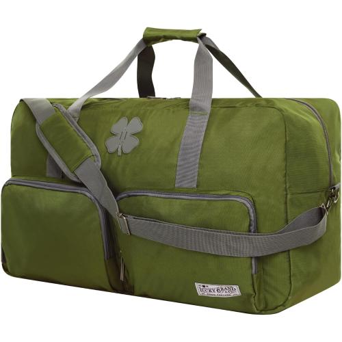 Lucky Travel Duffel Bags 85L, Gym Bag, Travel Bag & Large Duffle Bag for Men, Foldable Overnight Weekender Bags for Women & Men with Adjustable Shoulder Strap, Loden Green