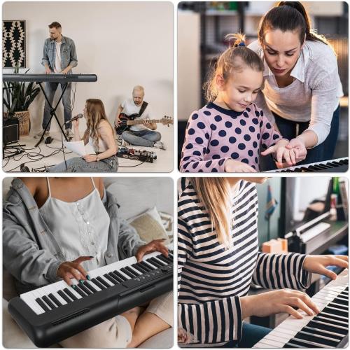 88 Key Piano Keyboard,Beginner Electric Digital Piano with Semi Weighted Keys,Keyboard Piano withSustain Pedal, Power Supply, Stand, Carrying Case,Headphones