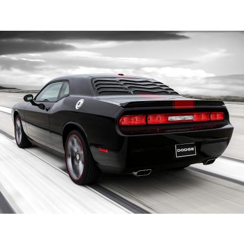 Bonbo Rear Window Louver Fits for Dodge Challenger 2008-2022 2023 in GT Lambo Style Custom Fit Windshield Sun Shade Cover ABS (Matte Black)