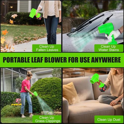Cordless Weed Wacker Electric Battery Powered 21V Lightweight Electric Weed Trimmer with 2 Battery Operated Leaf Blower Weed Storage Bag Grass Trimmer/Edger Lawn Tool/Brush Cutter for Garden Yard