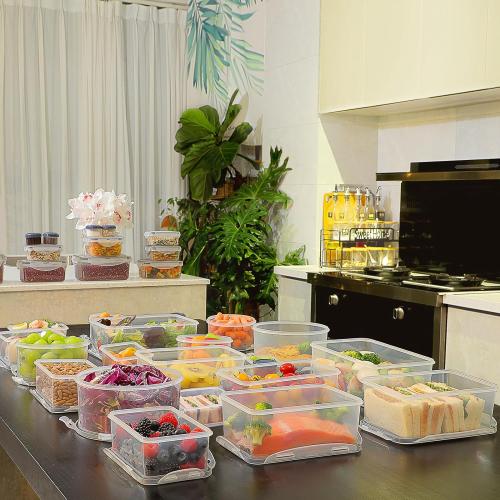 KITHELP 60-Piece Large Food Storage Containers Set - Leakproof, BPA-Free Plastic with Lids Airtight for Kitchen Storage and Organization Reusable with Labels Pen- Microwave Dishwasher Freezer Safe