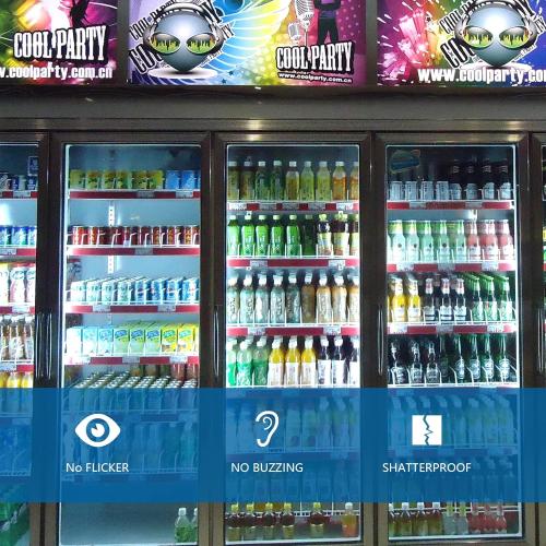 4FT T8 LED Refrigerator Tube Light 18W 2520Lm, 5000K Daylight White Non-Dimmable LED Cooler or Freezer Lights Clear Lens for Fridge, Supermarkets Freezer, Black Wire, UL Listed, 1 Pack