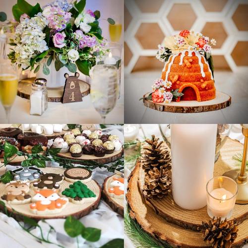 Set of 12 Wood Slices for centerpieces! Wedding and Baby Shower centerpieces (Set of 10 Medium (9-11))