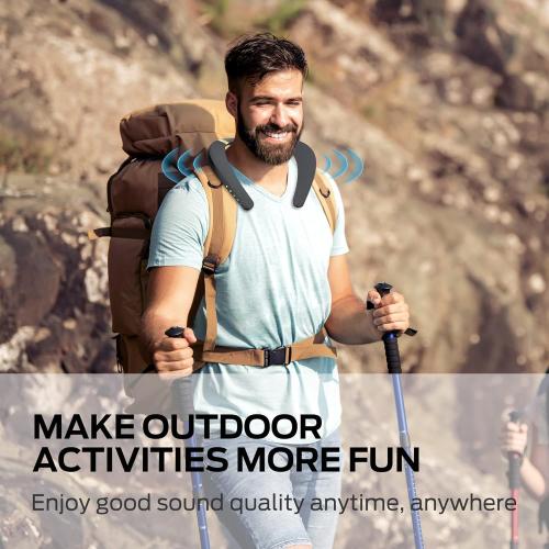 Monster Boomerang Neckband Bluetooth Speaker, Neck Wireless Wearable Speaker with 12H Playtime, True 3D Stereo Sound, Portable Soundwear, IPX7 Waterproof, for Home Sport Outdoor