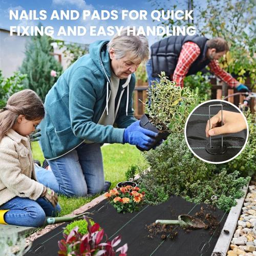 Weed Barrier Landscape Fabric, 3 x 50FT Heavy Duty Weed Blocker Garden Ground Cover Fabric Control Mat, Woven Mulch Fabric for Landscaping Driveway 3.2 OZ