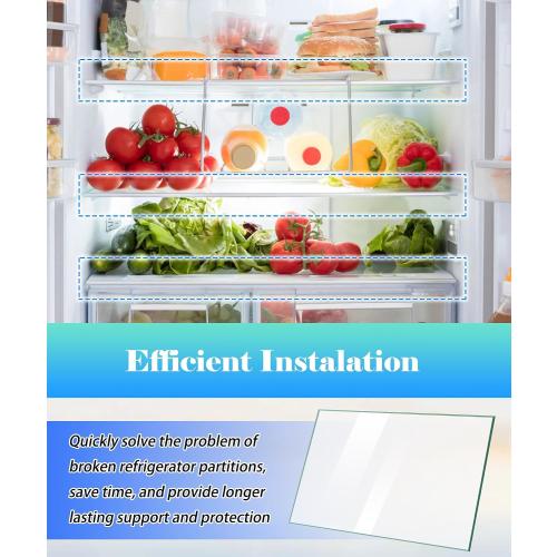 WPW10296571 Refrigerator Glass Shelf Replacement 18 X 30.2 | Compatible With Whirlpool Maytag Kitchenaid Jenn-Air Fridge Glass Shelf, Replace W10296571 W10346616 WPW10346616