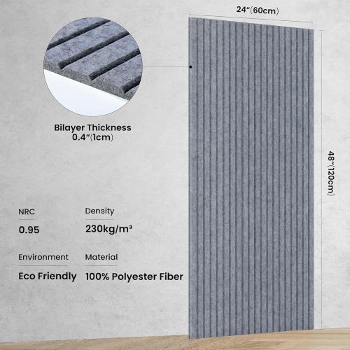 10 Pack Large Acoustic Panels,48 x 24 x 0.4 Inch Sound Proof Foam Panels for Walls，Premium Noise Dampening Panels,Sound Panels for Media Room, Office and Studio,African Gray