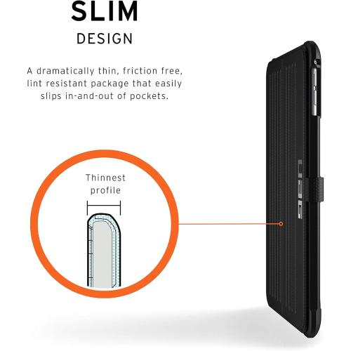 UAG Folio iPad mini (5th Gen, 2019) Case Metropolis Feather-Light Rugged [Black] Military Drop Tested iPad Cover with Apple Pencil Holder