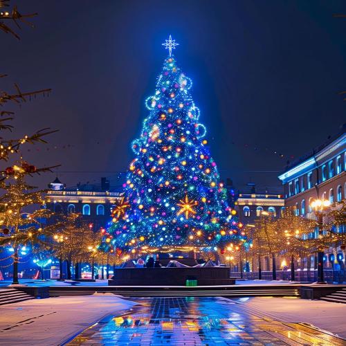 Large Bethlehem Star Motif Light 43-inch, Christmas Outdoor Decoration Waterproof LED Star Sign Super Bright, for Nativity Scenes Window Wall Front Door Roof Home Party, Blue&White