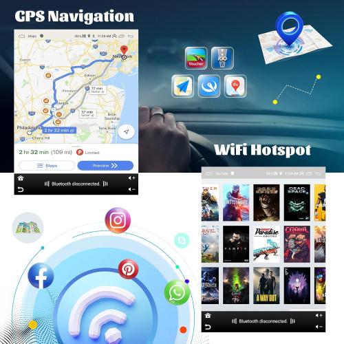 2 64G Android 13 Car Stereo for Dodge RAM 1500 2500 3500 2013-2018(Auto AC) with Wireless Carplay Android Auto, 9.7 Touchscreen in Dash GPS Radio with GPS WiFi Bluetooth FM RDS EQ SWC Backup Camera