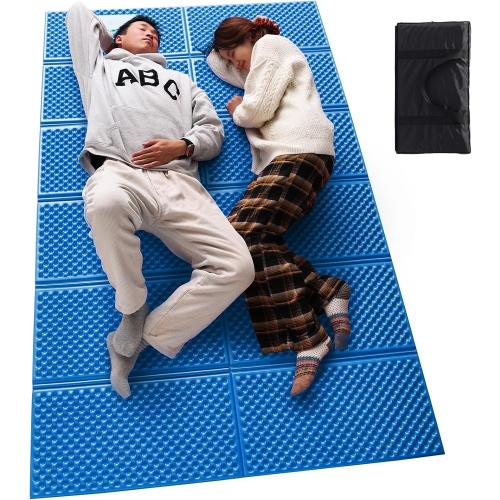 Color Blue Camping Foam Sleeping Pad Lightweight Closed Cell Folding Camping Mat Moisture-Proof Camping Mattress Portable for Outdoor Hiking Mountaineering Blue