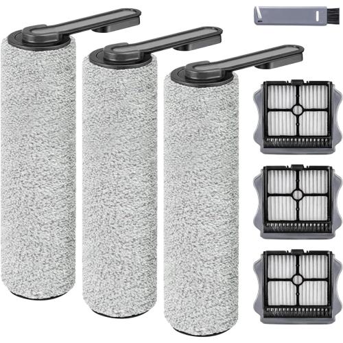 Roller Brush and Filters Replacement Compatible with Tineco Floor ONE S5/Floor One S5 Pro Cordless Vacuum Cleaner,(Not for Other S5 Series Models)3 Brushes Roller,3Filters