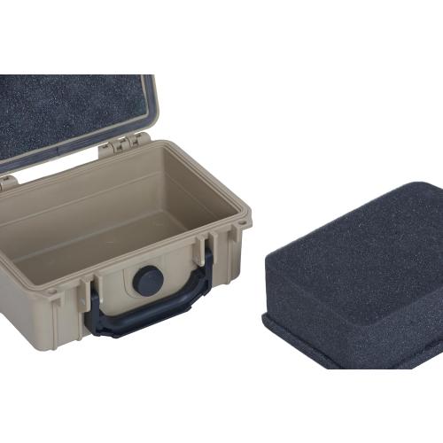 MEIJIA IP67 waterproof hard compact case,Customizable Fit Foam,8.12”x6.56”x 3.56”,Fit Use of Drones, Cameras,Equipments,lens (Desert Tan)