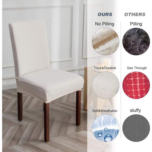 Genina Stretch Chair Covers for Dining Room Kitchen Parsons Set of 6